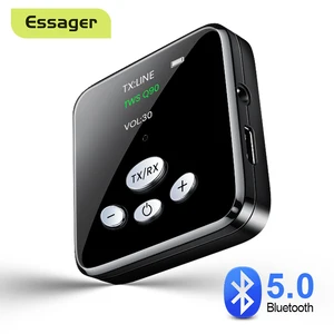 essager bluetooth transmitter receiver 3 5mm jack bluetooth 5 0 aux audio wireless adapter for pc tv headphone car computer free global shipping