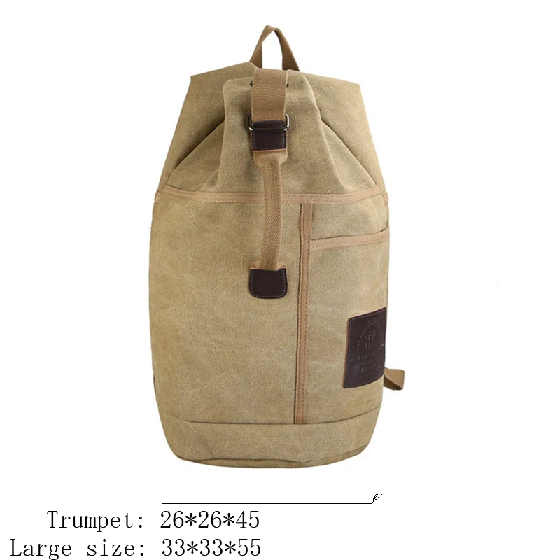 

2021 fashion large-capacity travel backpack men and women outdoor travel sports water tube backpack trend canvas school bag