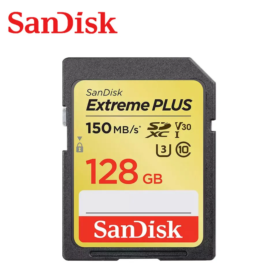 SanDisk Extreme SDHC/SDXC SD    4K UHD, 128  64  C10 U3 V30   150 /. 32  90 /. UHS-1 -