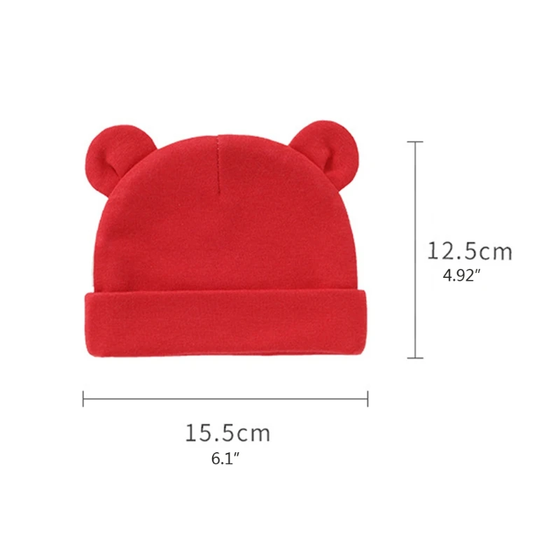 

23GD Baby Hat With Ears Cotton Autumn Winter Warm Newborn Infant Toddler Beanie