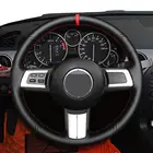 Ручная вышивка из натуральной кожи чехол рулевого колеса автомобиля для Mazda CX-7 2006-2009 RX-8 2009-2012 MX-5 (Miata)2006-2014