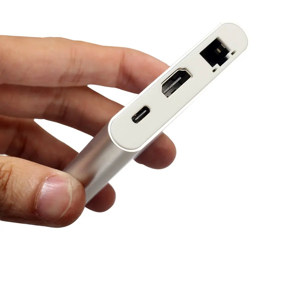 Преобразователь type-C в Hdmi 4 K Rj45 Usb 3 0 1 Usb-C многофункциональный удлинитель