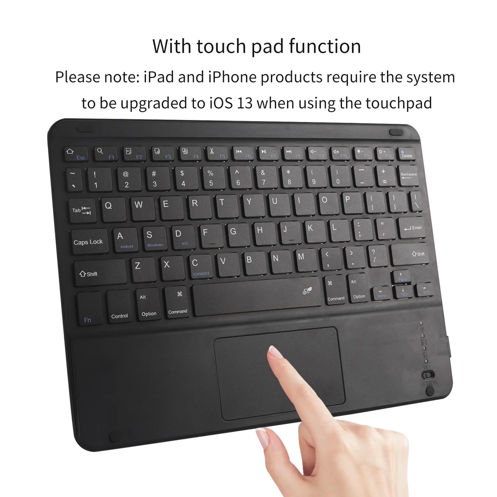 bluetooth wireless keyboard 10 inch office universal gaming keypad with touchpad tablet keybard for android windows ipad phone free global shipping