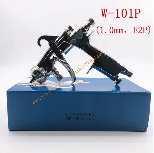 102P(1.0mm E2P) HVLP W101 ручка W-101 пистолет-распылитель Давление Тип подачи 1,0/1,3/1,5 мм E2P мебель покрытие автомобиля Краски пистолет - Цвет: 102P(1.0mm E2P)