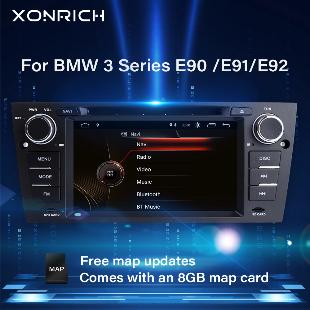 Автомобильная Мультимедийная система Xonrich 1 Din GPS-навигация для BMW E90/E91/E92/E93 3 серии