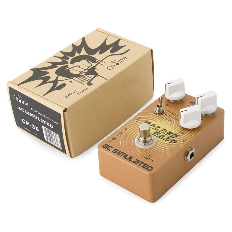 

Caline CP-35 Acoustic Guitar Simulator Pedal AC Simulated Reverb Effects Vintage Distortion Guitar Effects Pedal