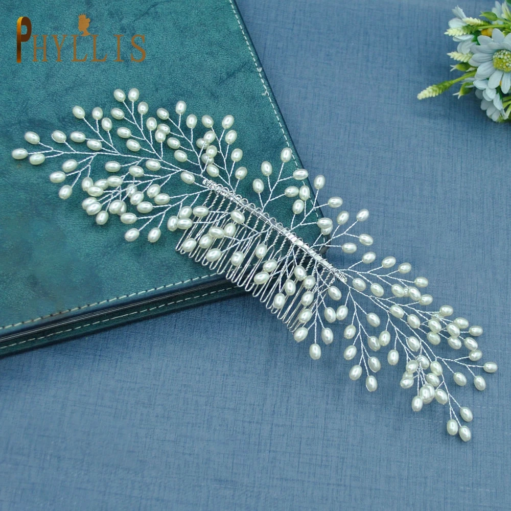 

A27 Wedding Hair Comb Pearl Hair Accessories Decorative Hair Band Head Jewelries Headdresses for Women Tiara Hair Clips