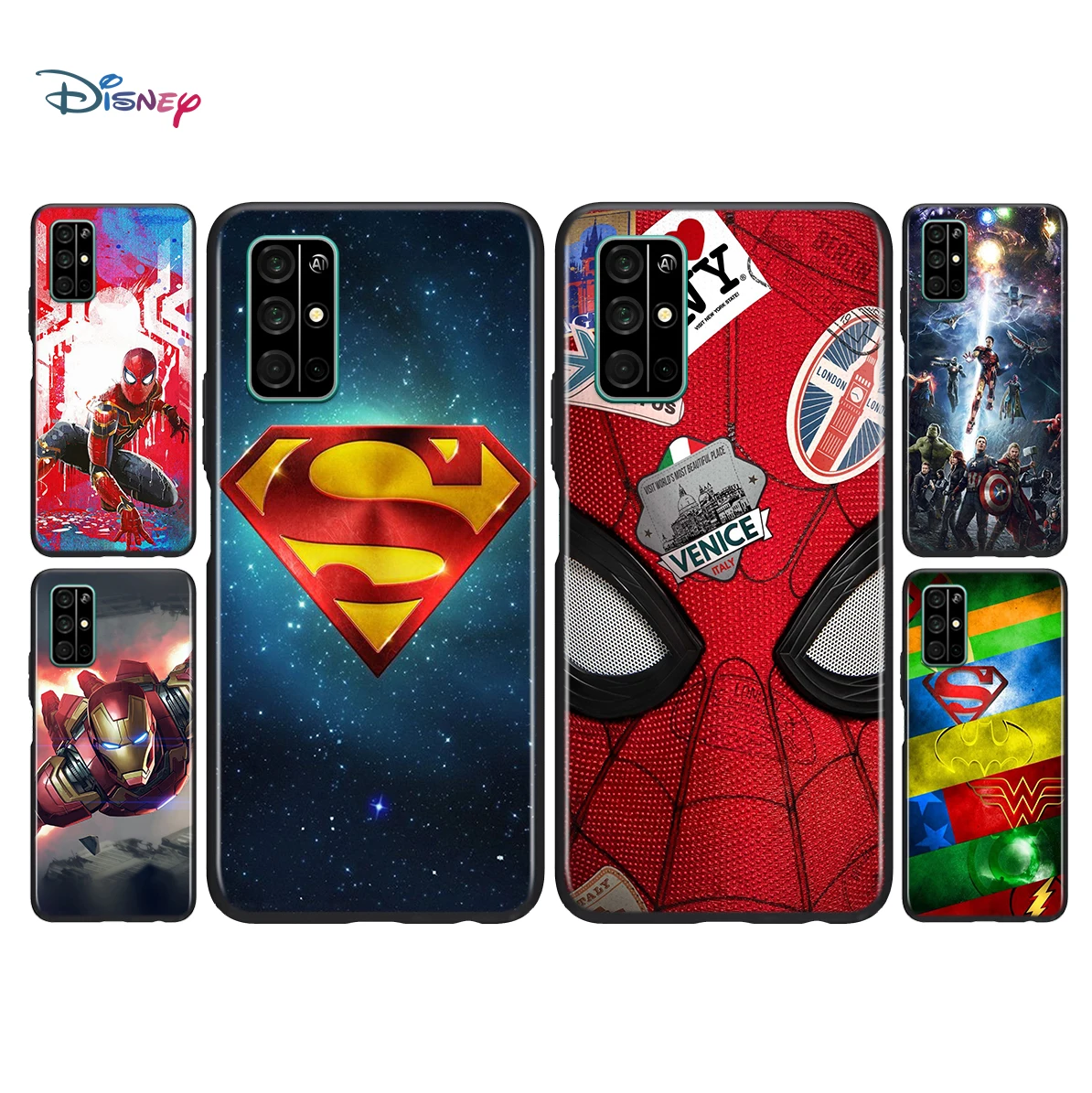 

Avenger Marvel Superhero Soft Black TPU Cover For Honor 20 30 20S 20E 30i 30S V20 V30 Lite Pro Plus 5G Phone Case Shell