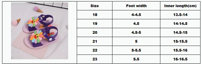 

Children's Sandals Leisure Fashion Holiday Wear Summer New Sunflower Beach Shoes Flower Princess Shoes Kids Shoes for Girl