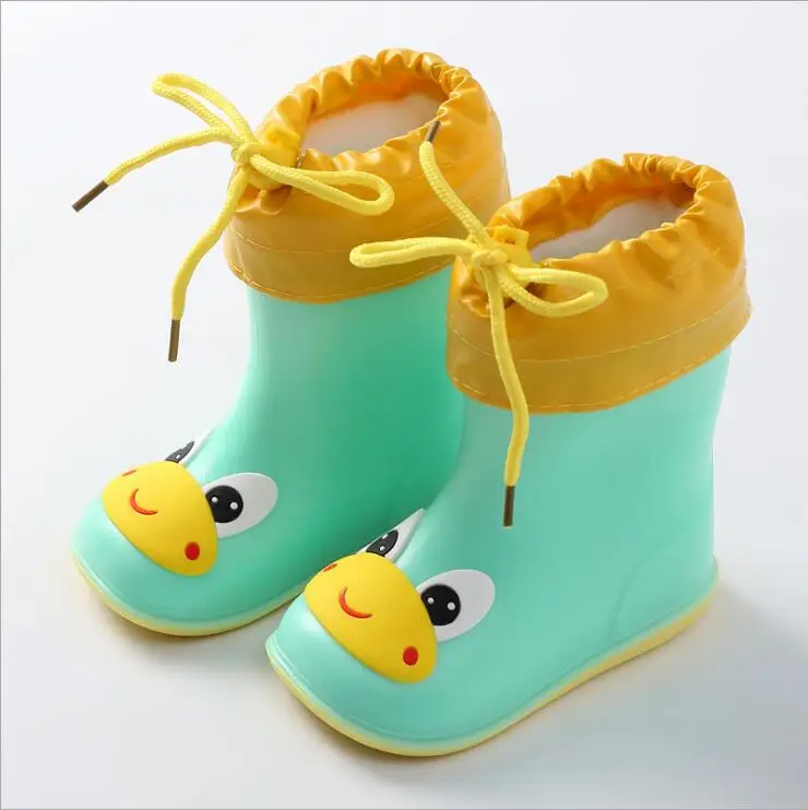 Новинка Модные классические непромокаемые сапоги Детская обувь из ПВХ и резины с