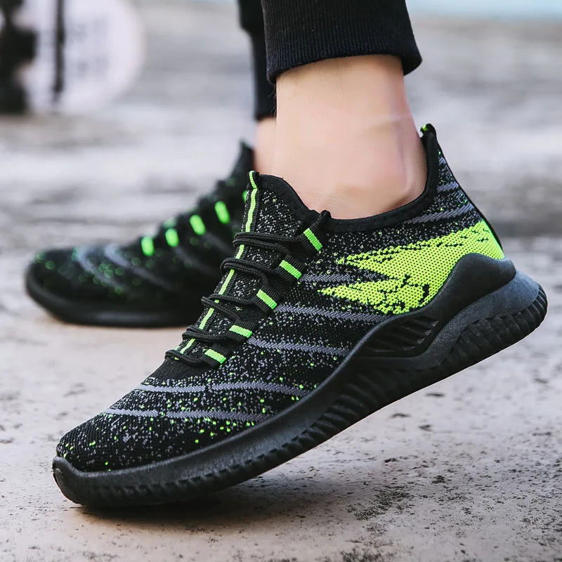 Кроссовки мужские легкие на шнуровке Повседневная Удобная дышащая обувь для