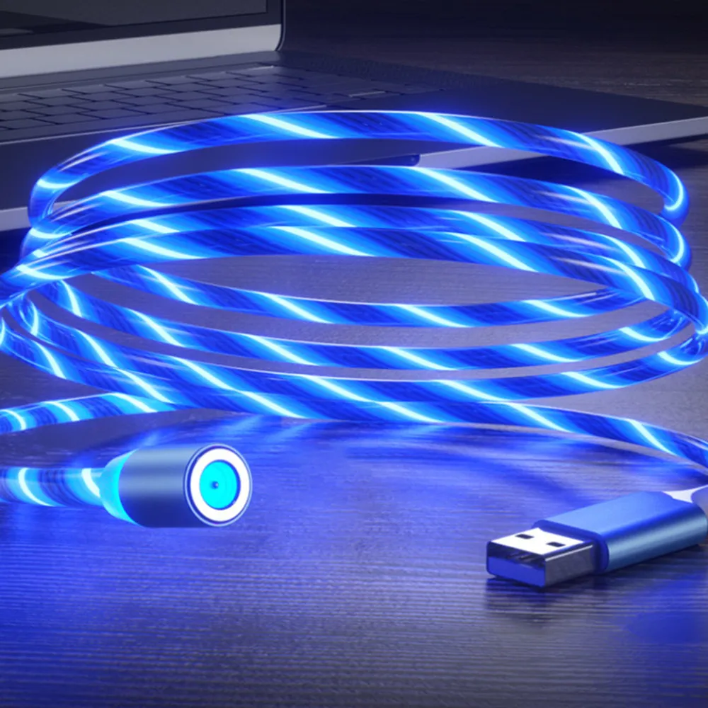 Магнитный светящийся микро usb кабель для Samsung A10 Huawei Y5 Y9 Xiaomi Redmi 5 7A Umidigi A5 Pro Quick charge 3 0