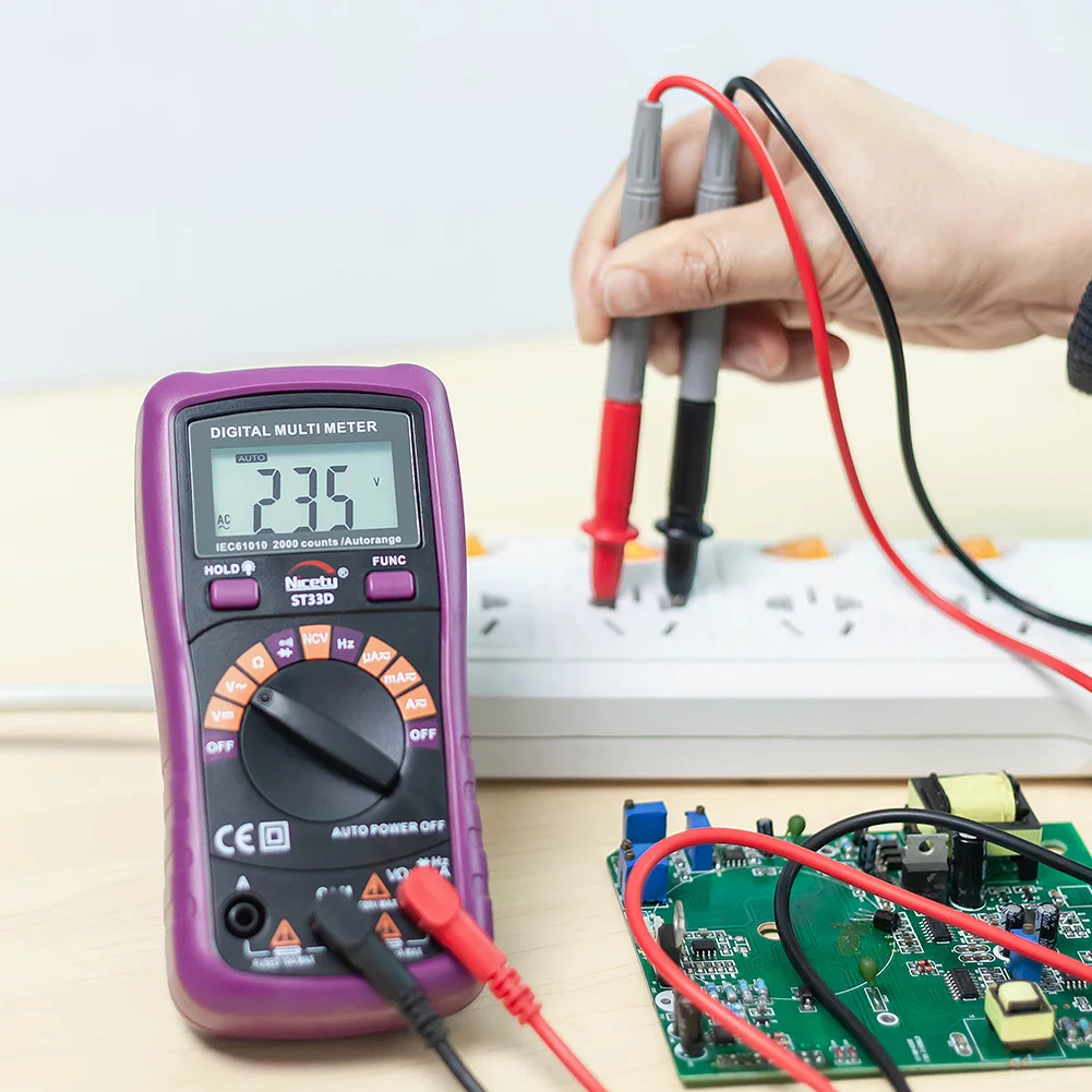 Nicetymeter ST33D Ручной ЖК дисплей мультиметр Цифровой Электрический измеритель