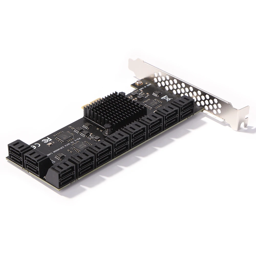 Адаптер PCIE SA3112J 20/16/12 портов PCI-Express X1 на SATA 3 0 карта расширения 6 Гбит/с