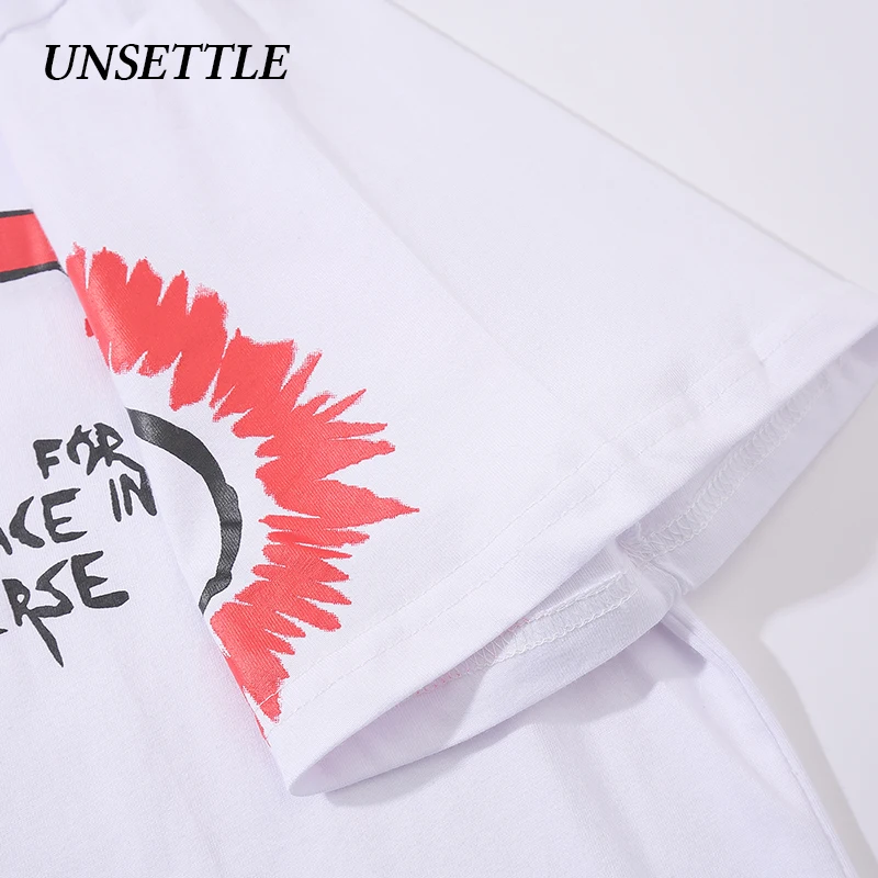 Мужская/женская футболка большого размера с принтом в стиле Харадзюку летняя