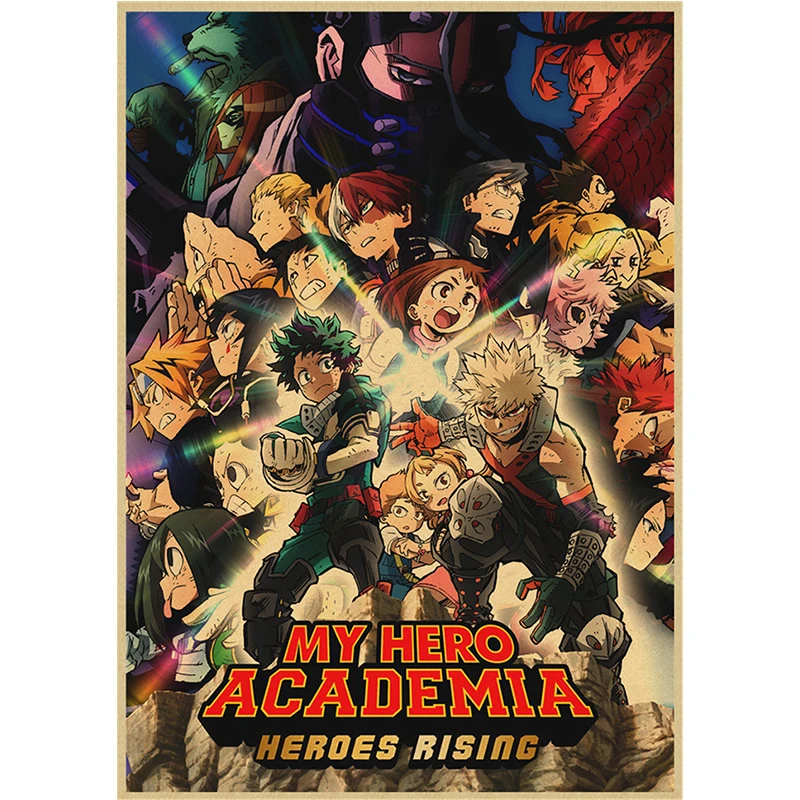 Моя геройская академия крафт-бумага печать четкое изображение художественная