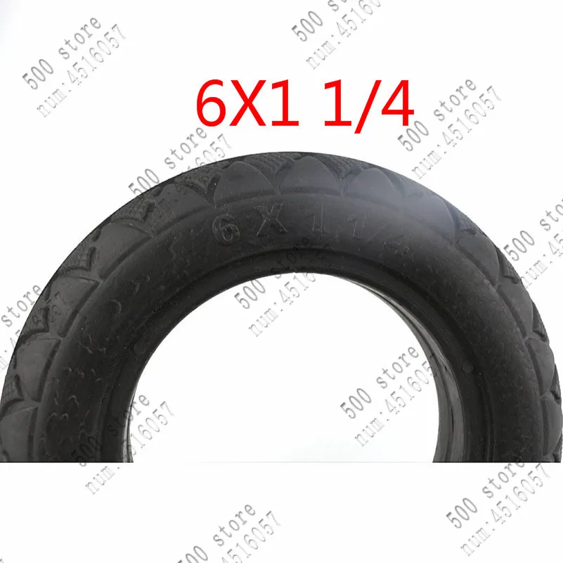 

free shipping good quality 6 inch 6X1 1/4 electric scooter solid tire fits many gas electric scooters tire