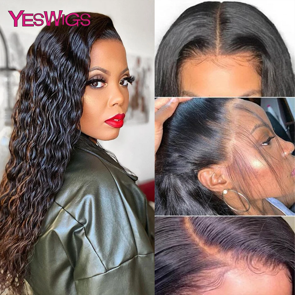 

Парики на сетке с глубокой волной 13x 4, парики на сетке спереди, индийские человеческие волосы, парик 28, 30, 32 дюйма для черных женщин, натуральн...