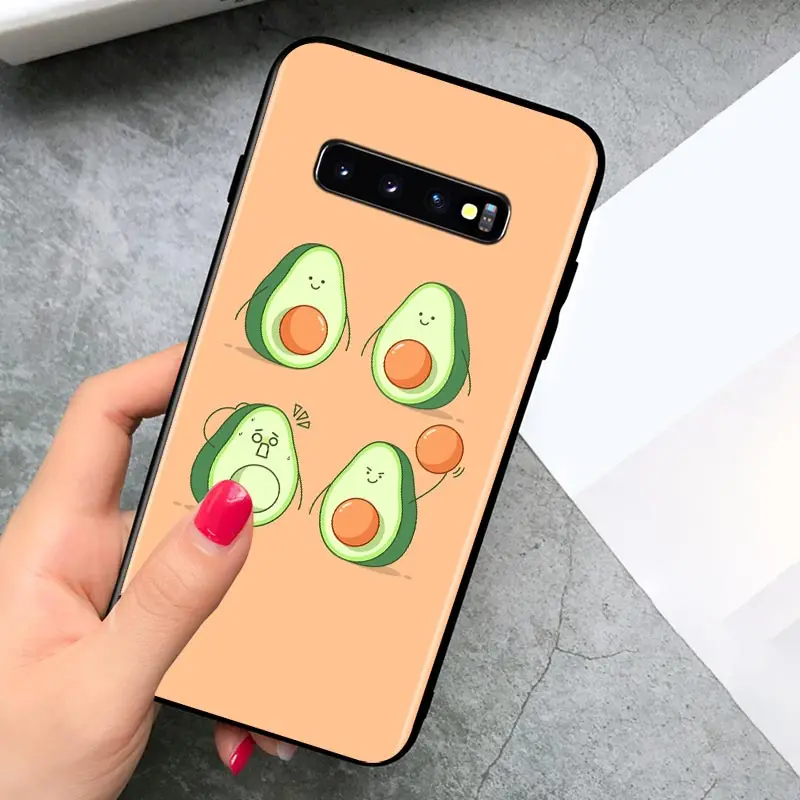 

Cute Cartoon Avocado Food for Samsung Galaxy S21 Note 20 S20 FE Lite Ultra 10 9 8 Pro S10E S10 5G S9 S8 S7 S6 Plus Phone Case