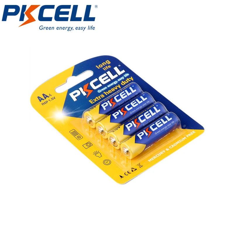 Аккумулятор PKCELL R6P 1 5 в AA UM3 20 шт./5 карт сухая батарея сверхмощные батареи|battery powered