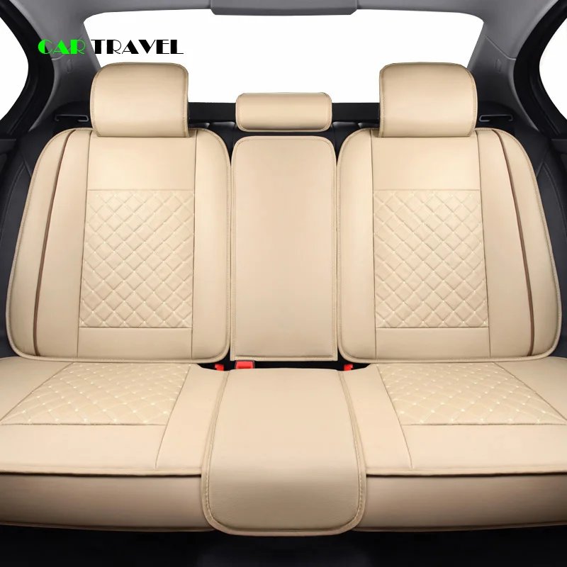 (Спереди и сзади) Роскошный кожаный чехол на автомобильное сиденье 4 сезона для