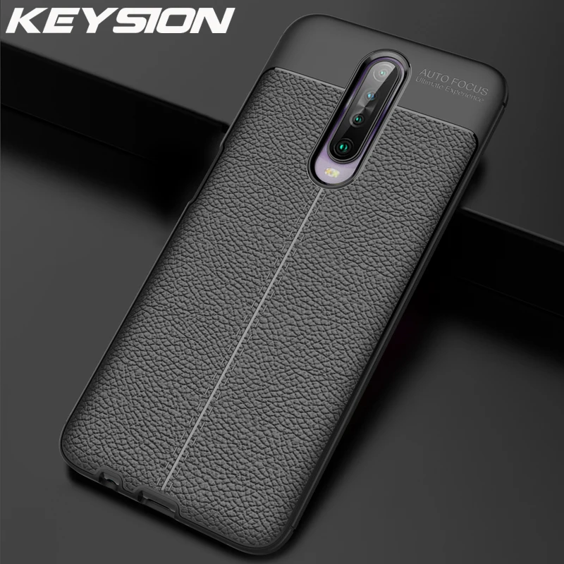 Противоударный чехол KEYSION для Redmi K30 K20 силиконовый телефона с текстурой Leahter Note 8 Pro