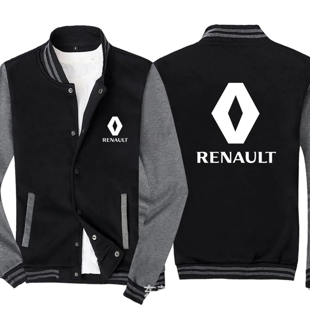 

2021 NEW Men Baseball uniform for RENAULT Car Logo Print Casual Hip Hop Harajuku Warm Sweatshirts Mens Baseball Jacket h8