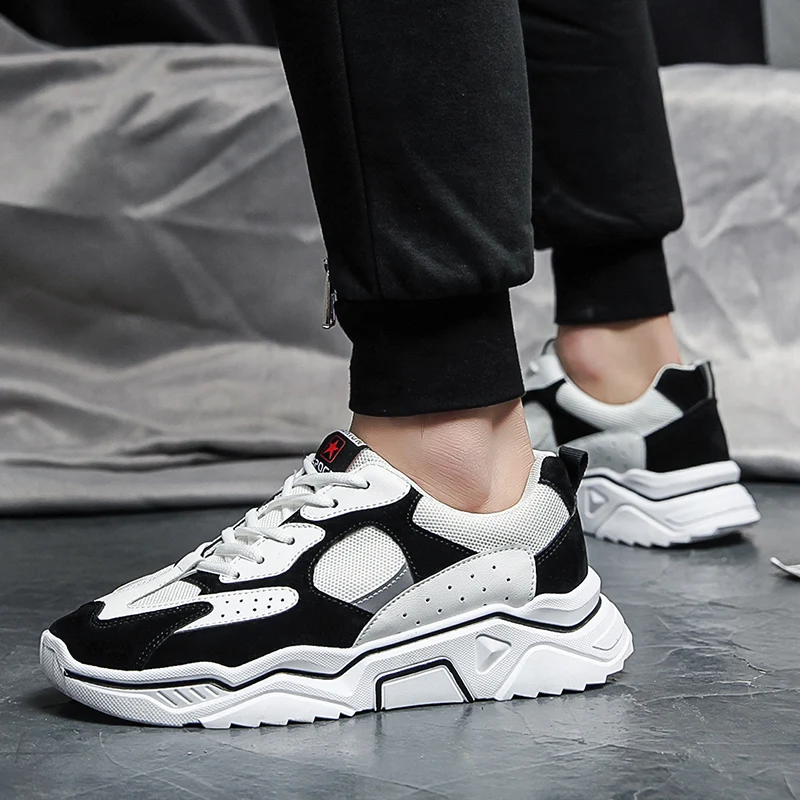 Уличная Мужская Спортивная обувь для бега на толстой подошве дышащая модные