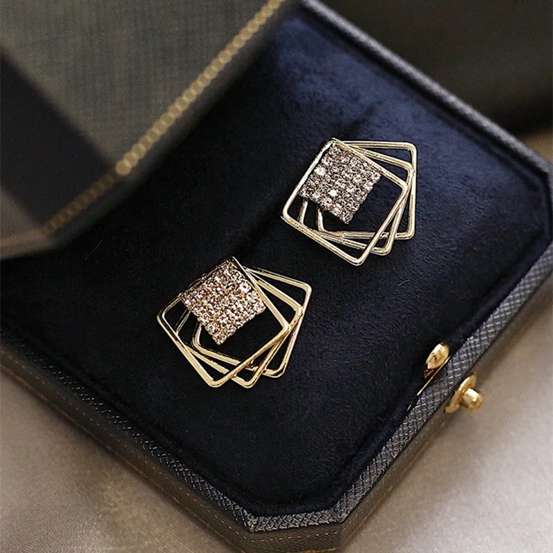 925 пробы серебряные игольчатые цветные серьги с гальваническим покрытием