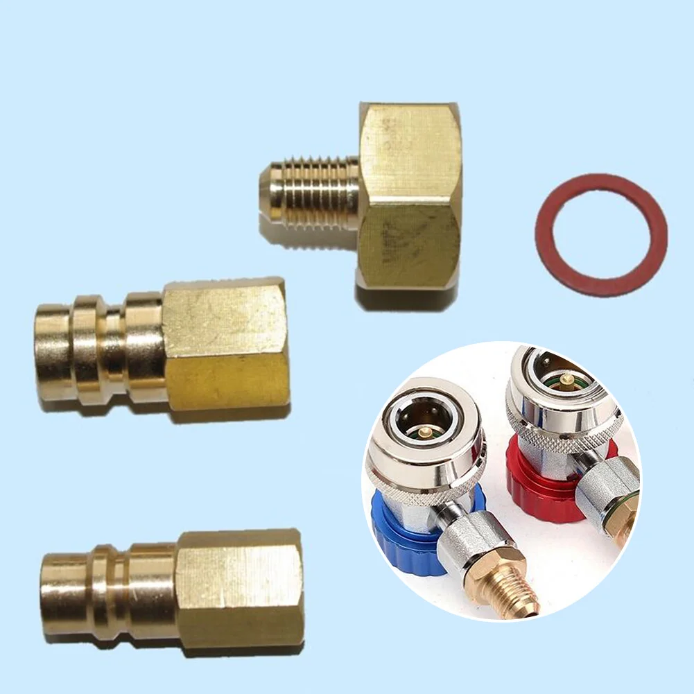 

Латунные охлаждающие адаптеры R134A для W21.8 до W21 до 1/4 ''SAE LP и HP, 3 шт.