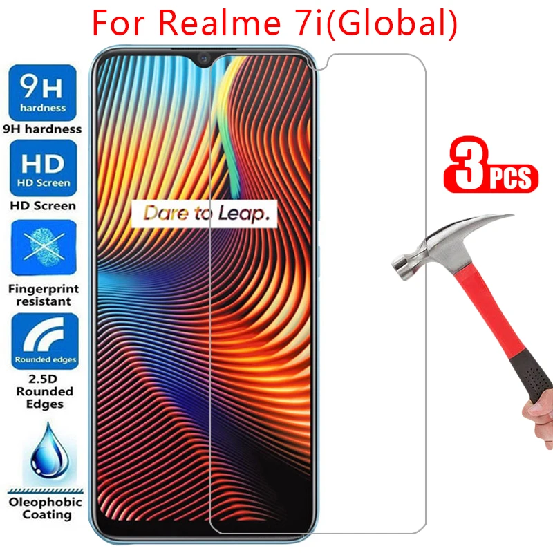 

Защитное закаленное стекло для realme 7i global, Защита экрана для realme7i 7 i i7 6,5, защитная пленка realmi realmi7i real me reame