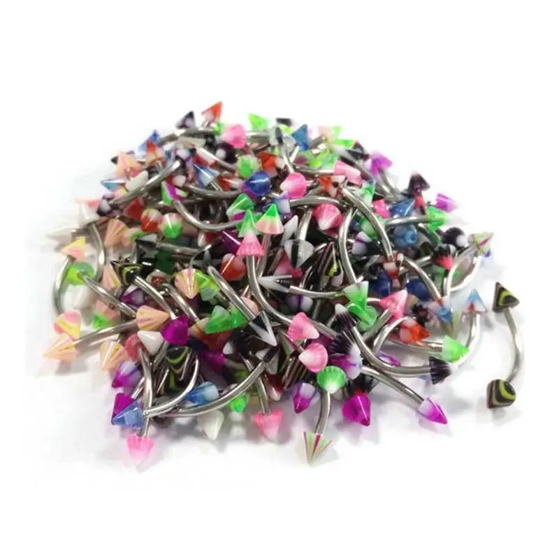 20 шт./компл. Нержавеющая сталь стержень красочные ювелирные изделия для пирсинга