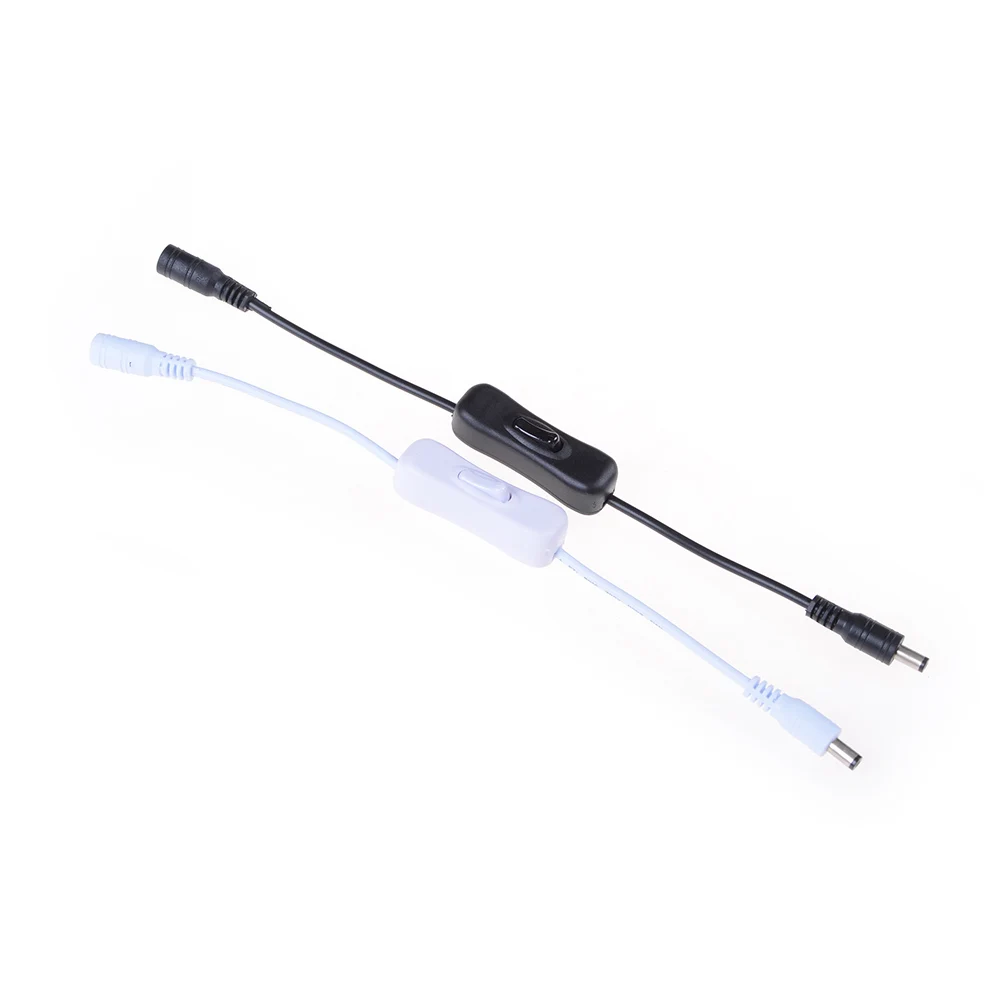 DC Female Male Power Cable Connector Plug adaptor In-Line On/Off Switch Jack Wire For LED Strip Light 1Pcs 5.5*2.1mm | Обустройство