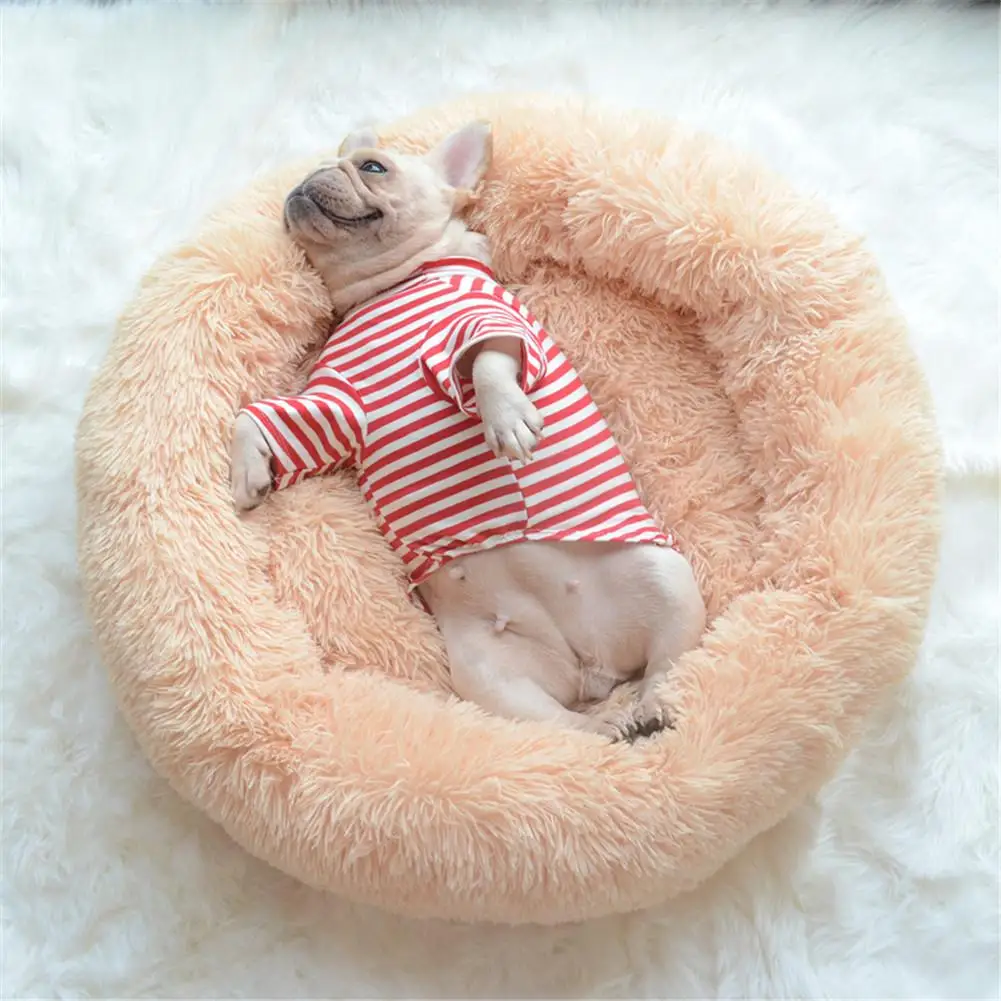 

Round Plush Dog Cat Bed Pet Nest Washable Pet Cat House Dog Breathable Lounger Sofa Deep Sleep Cat Litter Kennel Pads