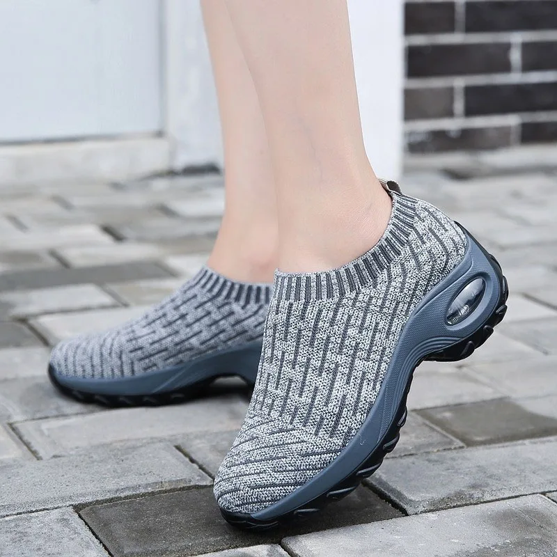 Женские кроссовки без шнуровки LIN KING Повседневные Дышащие лоферы удобная