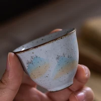 5pcs kiln change ceramic master cup single cup personality handmade ceramic single kung fu tea cup tea set tea cup