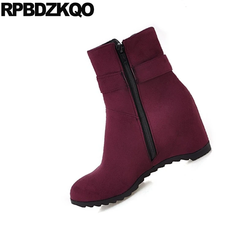 10 осень Сезон осень-зима большие Размеры Дешевая обувь На скрытом высоком