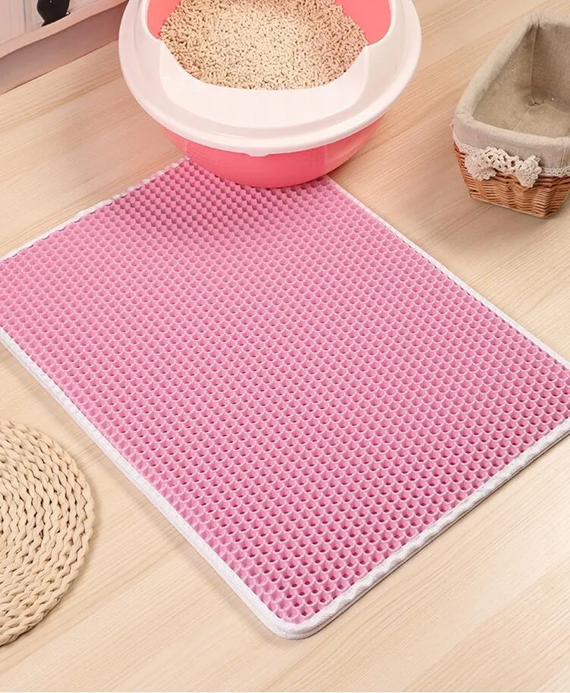 Водонепроницаемый коврик для кошачьего туалета EVA двухслойный нескользящий