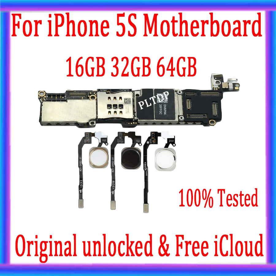 Материнская плата для iphone разблокированная оригинальная 16 ГБ 32 64 с/без Touch ID Logic