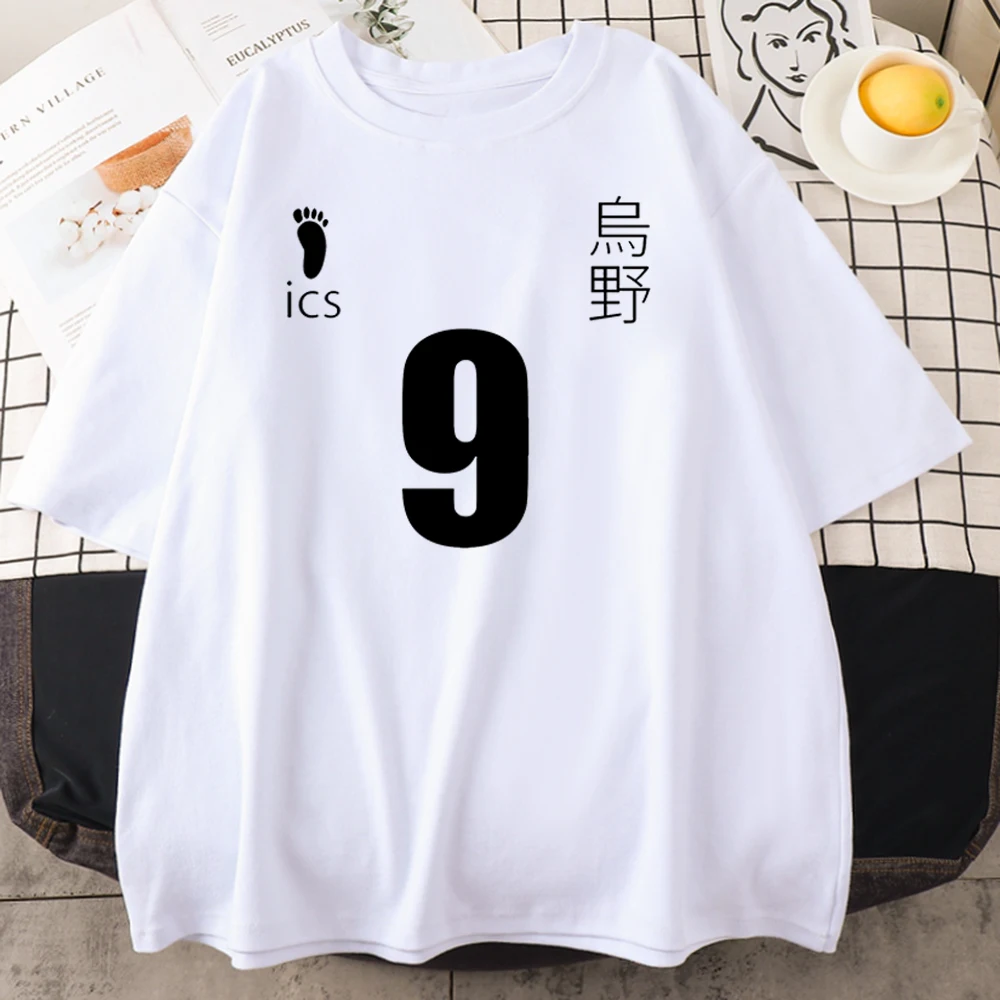 Футболка Kageyama Tobio с принтом Аниме Haikyuu Мужская футболка круглым вырезом топы