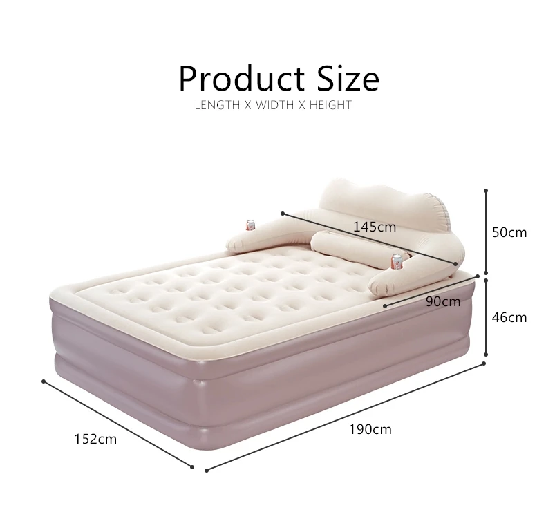 Домашняя надувная кровать для сна утолщенная складная портативная двухместная