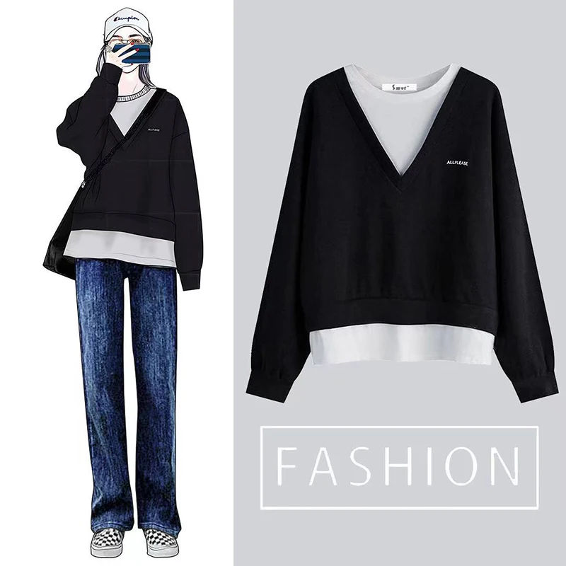 Новинка 2021 корейские худи с графическим рисунком женские зимние топы