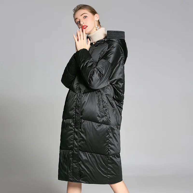 White Korean Jacket Hooded 90% Duck Zipper Thick Women Coats Jackets Warm Woman Down Parka