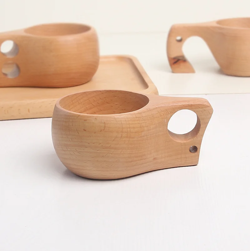Портативная кофейная кружка Finland Kuksa семейная для сока молока чая кофе посуда