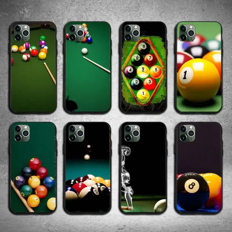 

Billiards Snooker Soft Phone Case For Iphone 6 6s 7 8 Plus XR X XS XSmax 11 12 Pro Mini Max