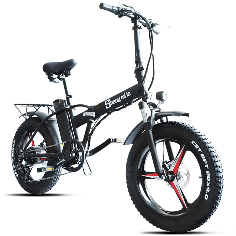 Kaufen Sheng Milo 48v 500w Electrict Bike Batterie Folding Motorrad Tragbare 4,0 Fett Reifen Strand Ebike Schnee Fahrrad