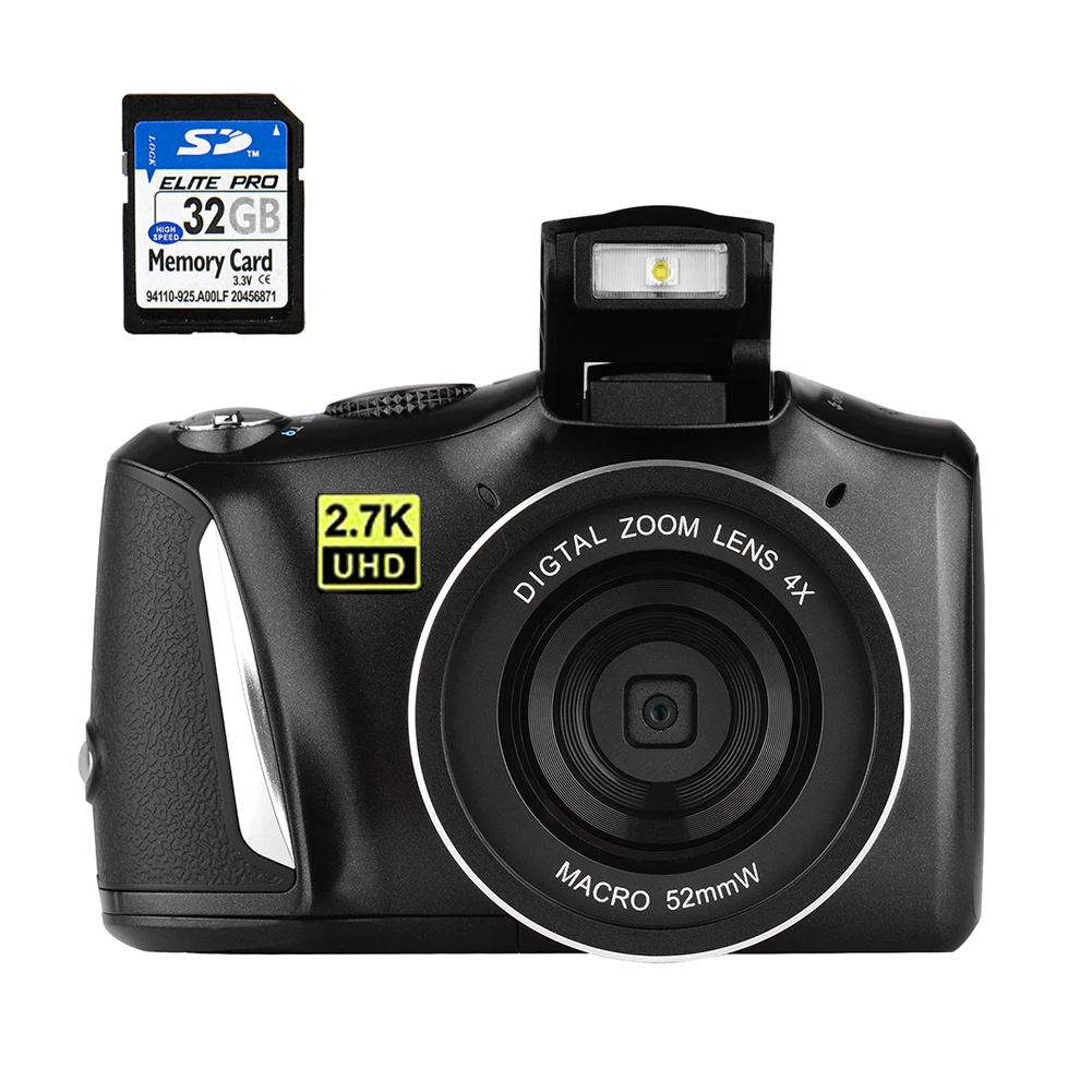 

4K HD 48 Million Pixel Digitial Camera Entry Mirrorless Digital Camera Anti-shake Camera with 32GB TF Card for Newbie Family