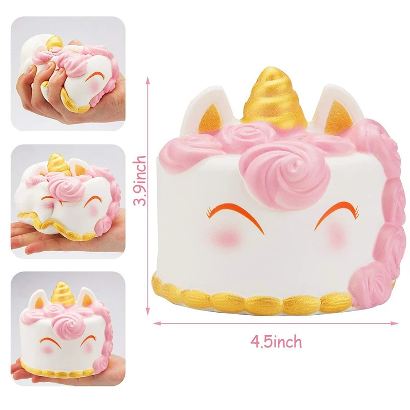 

Kawaii Unicorn Deer Cake Squishy Food Slow Rising Soft Squeeze Toys For Children Cream Scented Relieve Stress Funny Toys Gifts