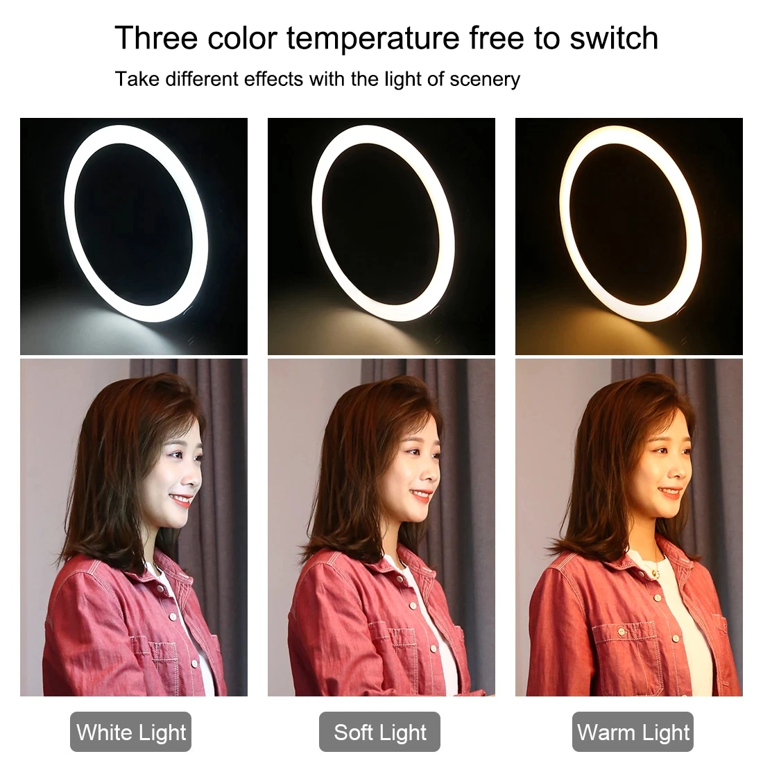 

PULUZ 10.2 Inch LED Ring Light Live Selfie Beauty Light with Tripod Stand Kits for YouTube Blogger Vlogging Video Smart Phone
