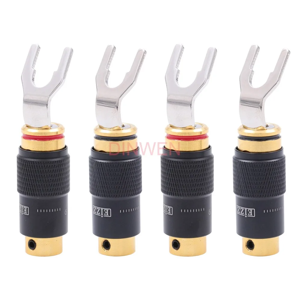 Медный кабель типа банан с родиевым покрытием для динамика штекер папа усилителя